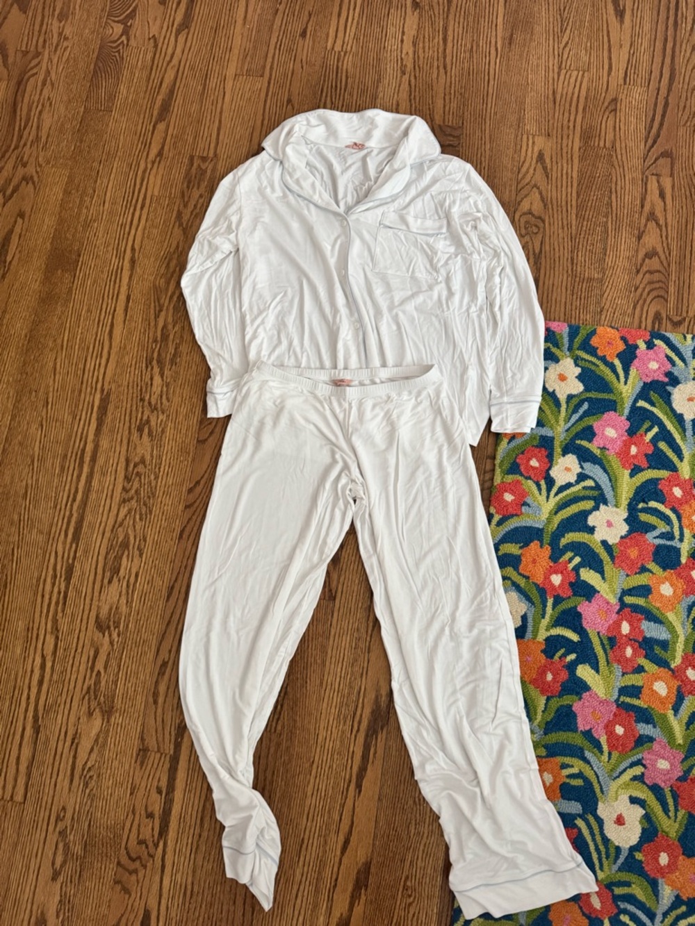 Eberjey White Women's Long-Sleeve Pajama Set
